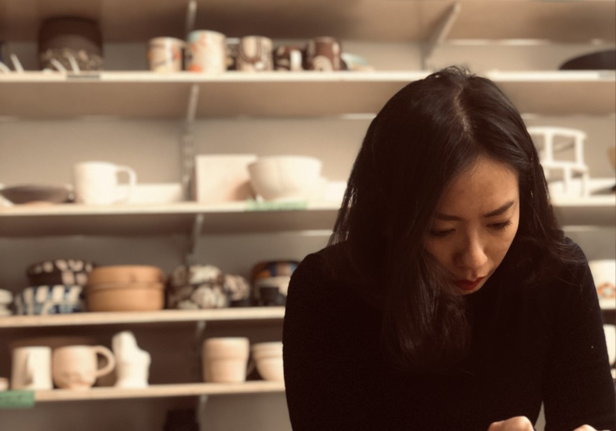 a person working on pottery